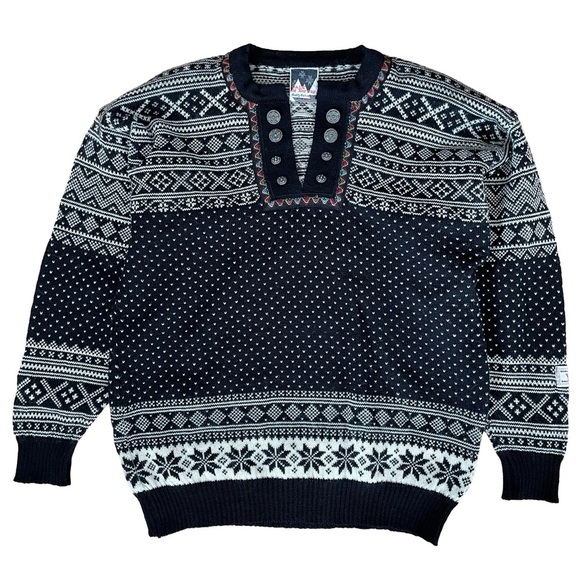 Dale of Norway Other - Dale of Norway Pure New Wool Nordic Sweater, Button Placket, Size Small